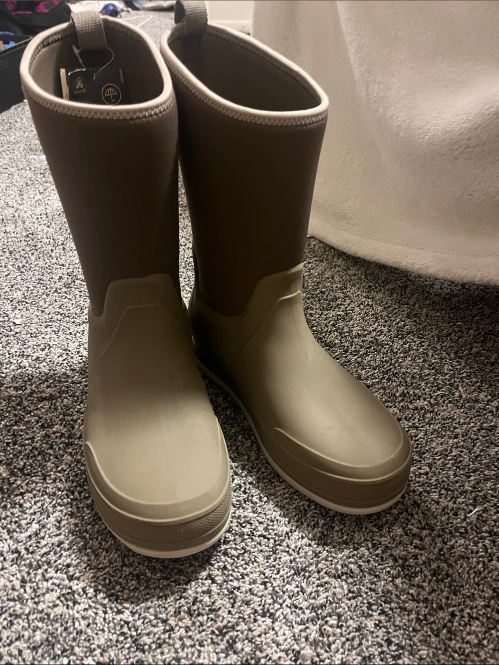 Kamik Olive Green Pull-On Rain Boots